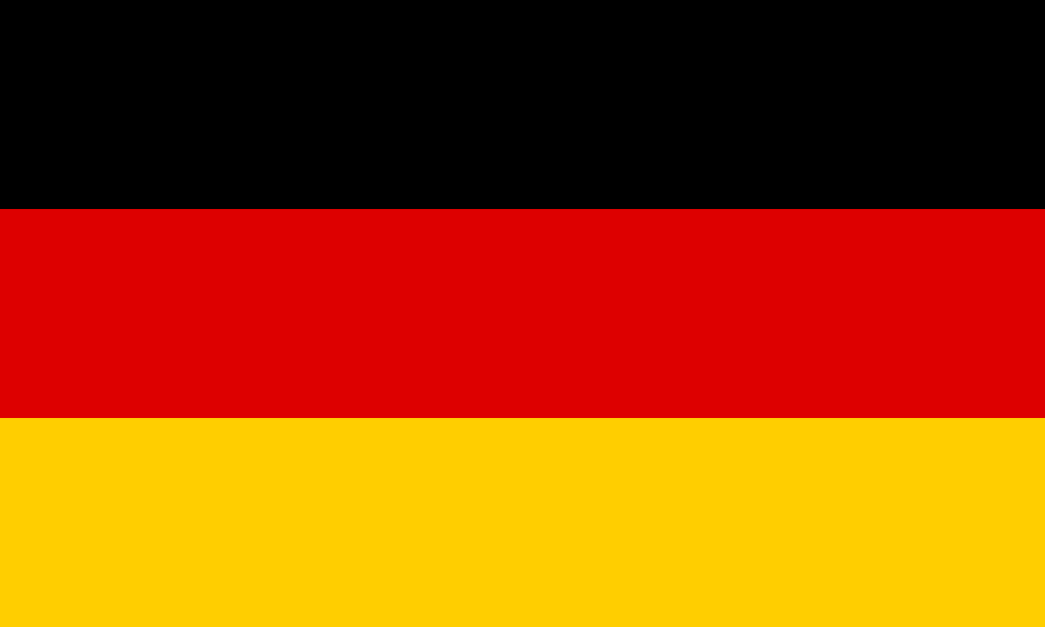 Die deutsche Flagge mit Schwarz, Rot und Gold